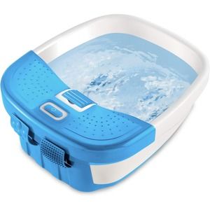 HoMedics Bubble Bliss Deluxe Foot Spa with Heat Massaging Footbath Blue NEW